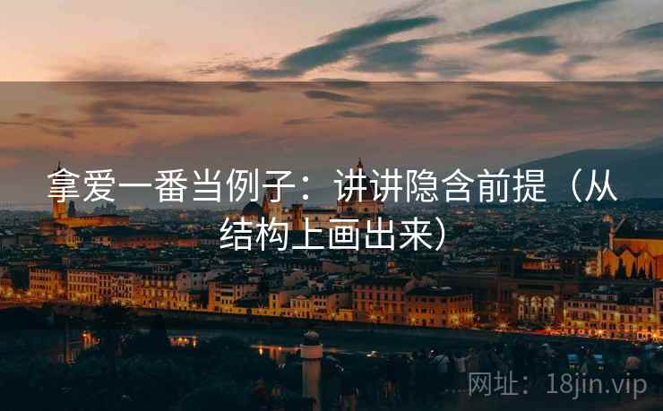 拿爱一番当例子：讲讲隐含前提（从结构上画出来）