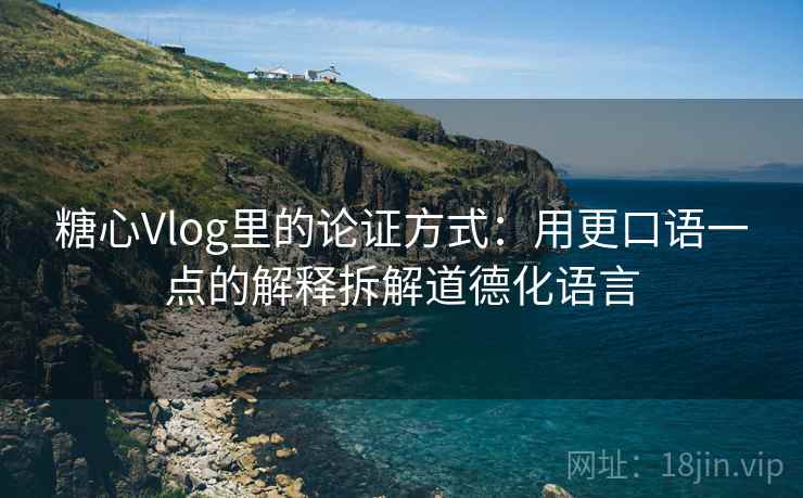 糖心Vlog里的论证方式：用更口语一点的解释拆解道德化语言